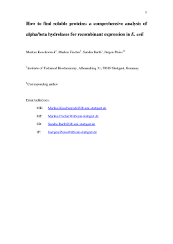 How to find soluble proteins: a comprehensive analysis of alpha