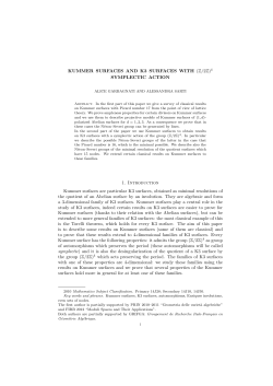 KUMMER SURFACES AND K3 SURFACES WITH