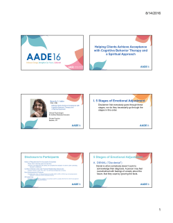 Helping Clients Achieve Acceptance with Cognitive Behavior