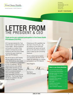letter from - First Choice Health