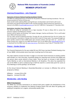 President`s Message &ndash; Major General John Hartley, A