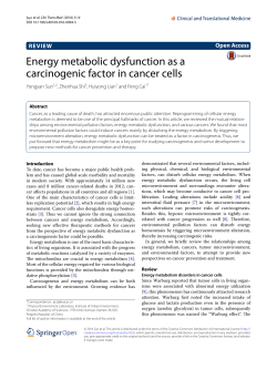 Energy metabolic dysfunction as a carcinogenic factor in cancer cells
