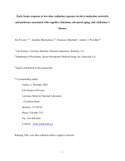 Early brain response to low-dose radiation exposure