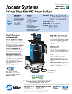 Axcess&reg; Systems - Miller Welding