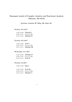 Emergent trends of Complex Analysis and Functional Analysis