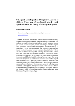 9 Logical, Ontological and Cognitive Aspects of Objects Types