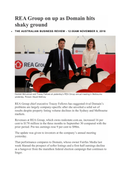 REA Group on up as Domain hits shaky ground