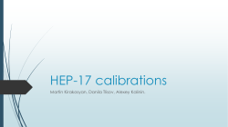 HEP-17 calibrations