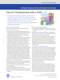 Use of a Tracheostomy with a Child