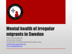 Mental health of irregular migrants in Sweden