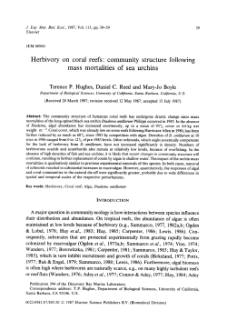 Herbivory on coral reefs: community structure following mass
