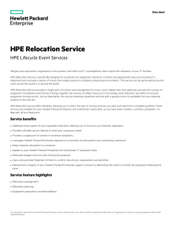 HPE Relocation Service