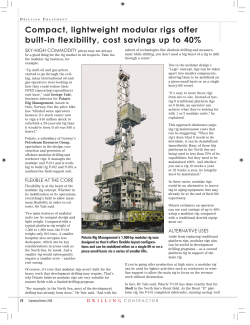 Compact, lightweight modular rigs offer built-in flexibility, cost