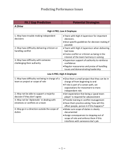 Predicting Performance Issues
