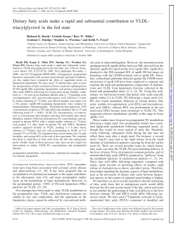 Dietary fatty acids make a rapid and substantial contribution to VLDL