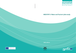 MEDSTAT II: `Water and Tourism` pilot study