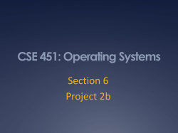 CSE 451 Section 1