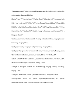 The pomegranate (Punica granatum L.) genome provides insights