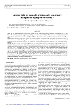 Atomic data on inelastic processes in low