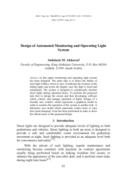 Design of Automated Monitoring and Operating Light System