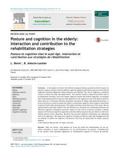Posture and cognition in the elderly: Interaction and contribution to