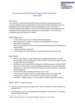 Curriculum Enrichment Project (CEP)