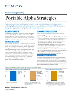 Portable Alpha Strategies