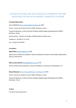 Mortality risk and associated factors in HIV