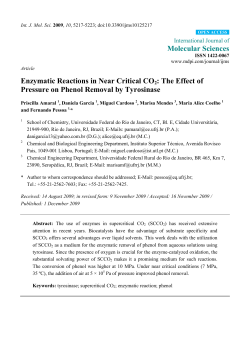 Enzymatic Reactions in Near Critical CO2: The Effect of Pressure on