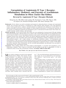 Upregulation of Angiotensin II Type 1 Receptor