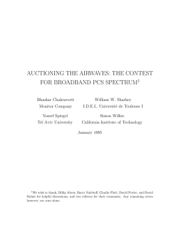 auctioning the airwaves: the contest for broadband pcs spectrum