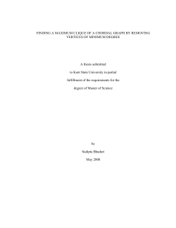 FINDING A MAXIMUM CLIQUE OF A CHORDAL GRAPH BY