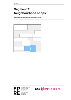 Segment 3: Neighbourhood shops