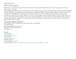 Topic: N141-015 Pacific Antenna Systems Technology Category