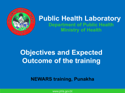 Training objectives and expected Outcome