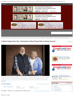 Telemedicine robot played role in stroke survival