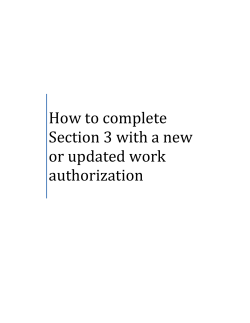 Update section 3 with new work authorization