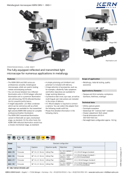 The fully-equipped reflected and transmitted light microscope for