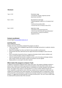 Structure Contact coordinator Learning aims What makes this