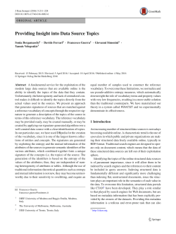 Providing Insight into Data Source Topics