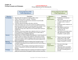 Chapter 16 Pricing Concepts and Strategies
