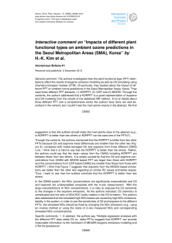 Interactive comment on “Impacts of different plant functional types on