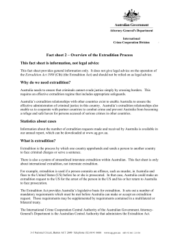 Fact sheet&mdash;Overview of the Extradition Process - Attorney