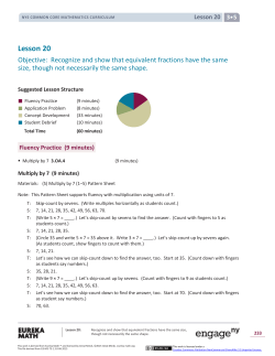 Grade 3 Mathematics Module 5, Topic E, Lesson 20