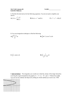 MAT 240 Calculus III