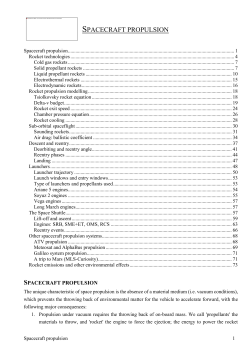 Spacecraft propulsion