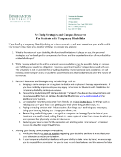 Self-help Strategies and Campus Resources For Students with