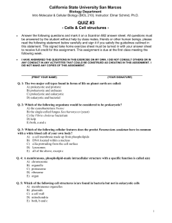 UNIT 1: INTRODUCTION TO BIOLOGY