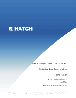 North Spur Dam Break Analysis - Muskrat Falls Project