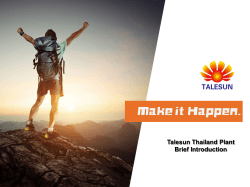 Talesun Thailand Plant Brief Introduction